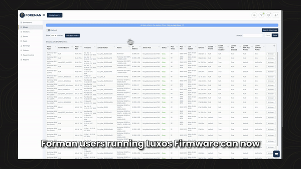 Foreman Advanced LuxOS Features