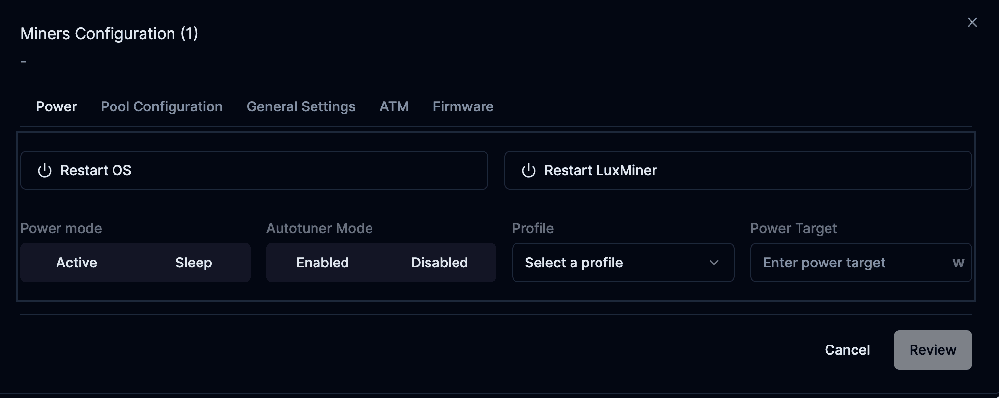 Enable Autotuner from Commander
